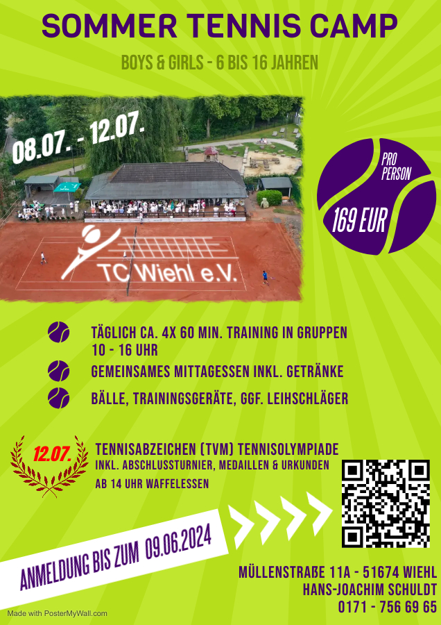 Flyer Sommer Tennis-Camp 2024